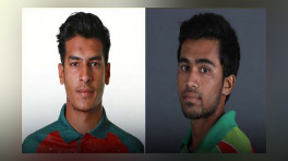 (বাম থেকে) মৃত্যুঞ্জয় চৌধুরী ও সাদমান ইসলাম অনিক