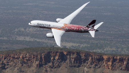 Qantas Boeing 787 Dreamliner aircraft. Photo: Getty Images via Bloomberg

