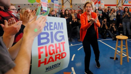 Elizabeth Warren Iowa Rally Placard 2020 Presidential Campaign Massachusetts
