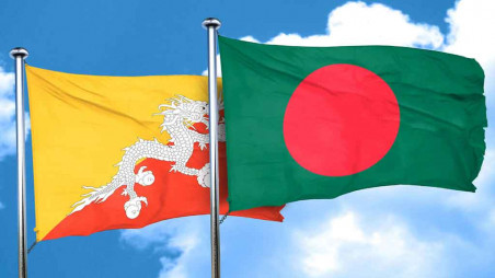 National flags of Bangladesh and Bhutan. Photo: Collected