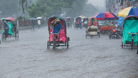 Dhaka residents suffer as constant rain causes waterlogging