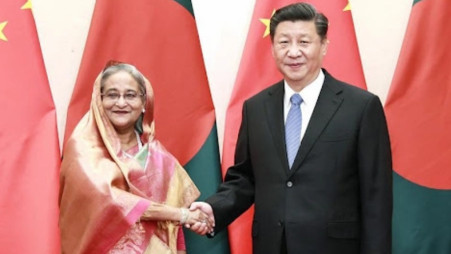 A file photo of Prime Minister Sheikh Hasina and Chinese President Xi Jinping. Photo: Xinhua