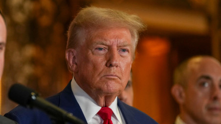 Republican presidential candidate and former U.S. President Donald Trump looks on during a news conference at Trump Tower in New York City, U.S., September 6, 2024. Photo: REUTERS/David Dee Delgado/File Photo