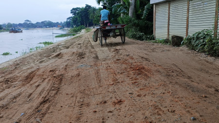 Road in Shariatpur. Photo: TVS