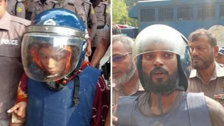 Earlier this morning (2 June), Sohel Rana was brought to court from Keraniganj Central Jail, while Swapna Akter was produced from Kashimpur Jail. Photo: TBS