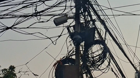 CCTV cameras installed in front of the residence of Selina Hayat Ivy, 4 June 2026. Photo: TBS