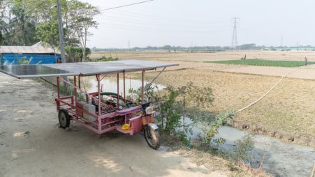 In a single six-hour day of operation, this mobile unit can pump up to 60,000 litres of water per hour, successfully irrigating two to two and a half acres of land. Photo: Courtesy