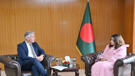 Ambassador of the Netherlands to Bangladesh Joris van Bommel meets State Minister for Foreign Affairs Shama Obaed Islam at the foreign ministry in the capital, 9 June 2026. Photo: MoFA
