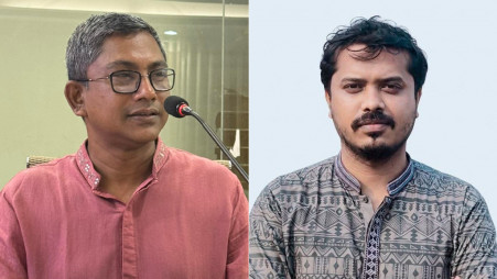 Collage of NCP's Central Convening Committee to Chattogram Metropolitan Convening Committee Convener Mir Mohammad Shoaib and Member Secretary Arif Muinuddin. Photo: TBS