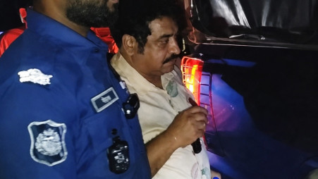 Former treasurer of Bogura chapter of BMA and a leader of the pro-Awami League physicians' platform Swachip was arrested last night (23 June). Photo: UNB