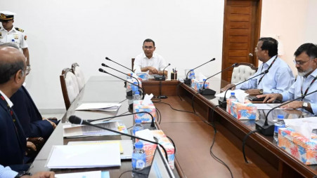 Prime Minister Tarique Rahman attends a meeting at the Prime Minister's Office in the Bangladesh Secretariat on 6 July 2026. Photo: Courtesy