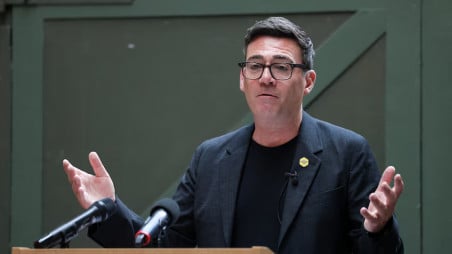 Andy Burnham, British member of parliament (MP) for Makerfield, delivers a speech at the People's History Museum in Manchester, Britain, 29 June 2026. REUTERS/Temilade Adelaja