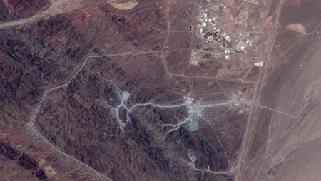 A satellite view shows an overview of the Natanz nuclear facility and Pickaxe Mountain, near Natanz, Iran, June 30, 2026. Photo: Rueters 