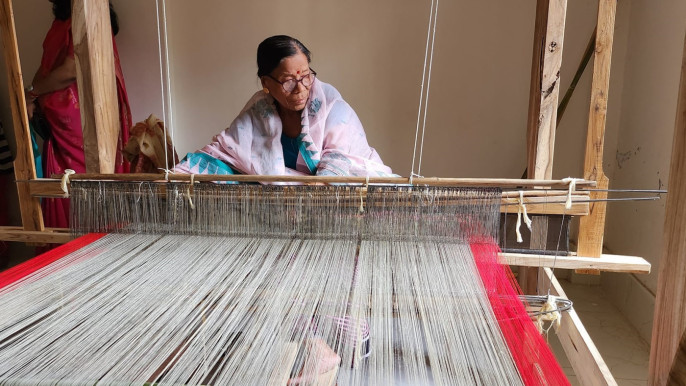 Natural Banana Fiber Saree | Sutrakaar - Celebrating Handloom Sarees.