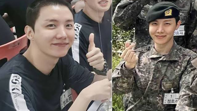 BTS' J-Hope undergoes training on handling gun, poses with