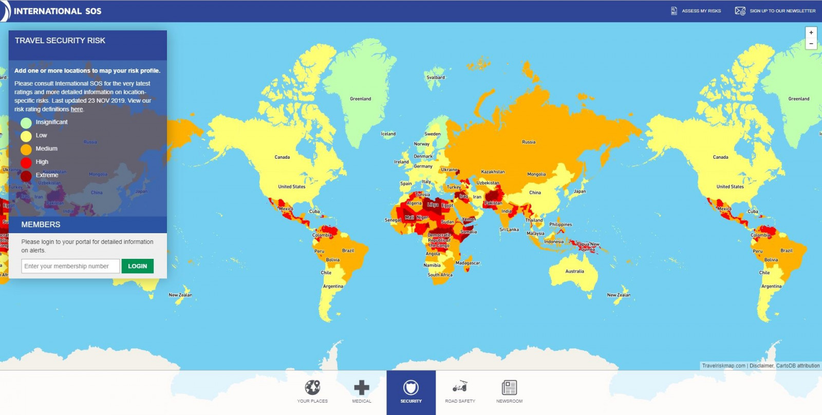 Travel Risk Map 2020 International Sos Safest Countries To Visit In 2020