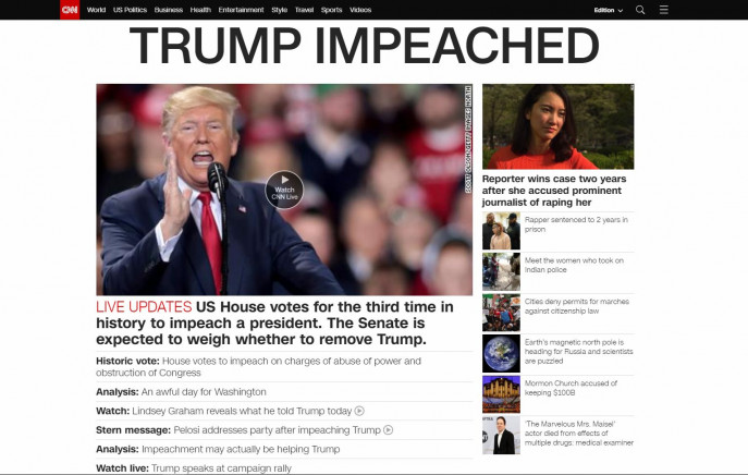 Here’s how world media reacted to Trump impeachment | The Business Standard