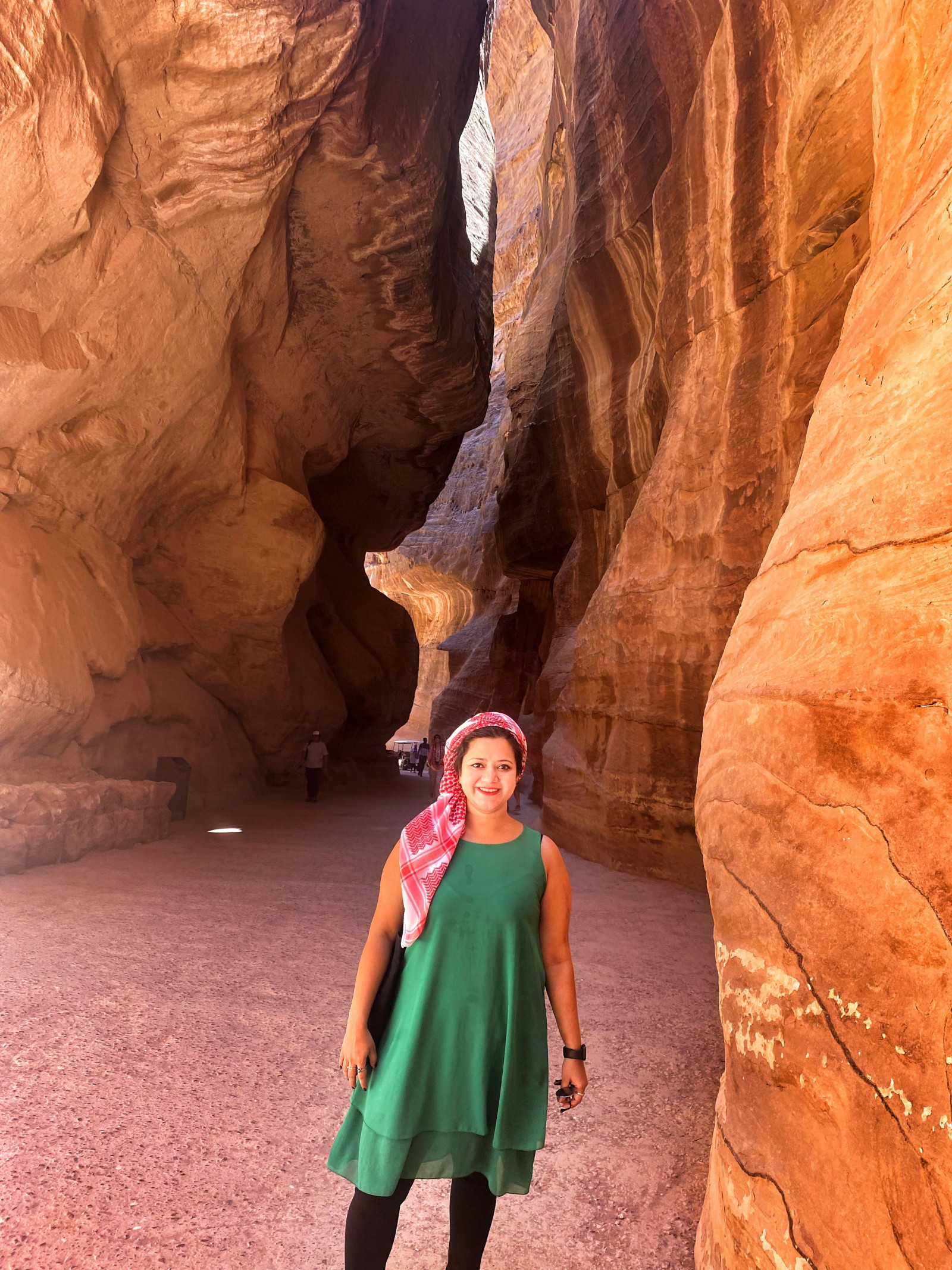 The traveller in Petra, Jordan. Photo: Courtesy