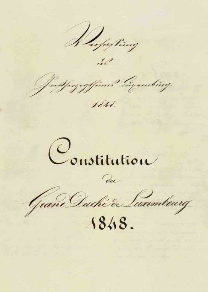 Constitution of Luxembourg. Photo: Wikimedia Commons via Government of the Grand Duchy of Luxembourg