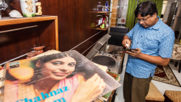 Caption: Rafiq’s house at Ibrahimpur area in Dhaka is full of long play records. Photo: Saikat Bhadra