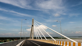 The Lebukhali Bridge, to be inaugurated today, will establish a direct road connection with Payra deep seaport port in Patuakhali. Photo TBS