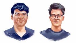 Both Talha Zubair (left) and Mushfiquzzaman Mahim have research publication, community service and community initiatives. Their profiles are almost similar; both even worked on some similar projects. Sketch: TBS