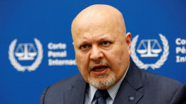 International Criminal Court Prosecutor Karim Khan speaks during an interview with Reuters in The Hague, Netherlands February 12, 2024. Photo: REUTERS/Piroschka van de Wouw/File Photo