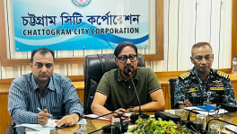 Chattogram City Corporation Mayor Dr Shahadat Hossain speaks at a coordination meeting at the CCC office in Tigerpass. File Photo: TBS