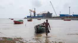 A fisherman arrives ashore near a ship recycling yard in Sitakunda. Photo: Monowar Maruf Nafis
