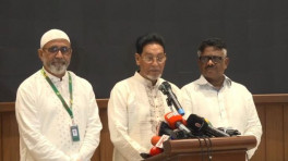 Chief whip Md Nurul Islam Moni speaks while briefing journalists at the LD Hall of parliament building last night, 6 June 2026. Photo: BSS