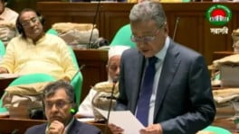 Finance Minister Amir Khosru reads out the budget proposal for FY2026-27 on 11 June 2026. Photo: Screengrab