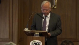 MCCI President Kamran T Rahman addresses a post-budget discussion at the M Anis Ud Dowla Conference Hall of MCCI's office in Gulshan, Dhaka on 17 June 2026. Photo: TBS