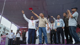 Prime Minister Tarique Rahman inaugurated the third phase of Family Card distribution held at the Victoria High School ground in Sreemangal today (17 June). Photo: TBS