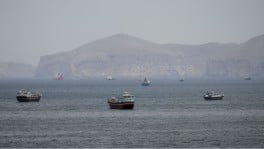 Ships and boats in the Strait of Hormuz, Musandam, Oman, on 22 April 2026. Photo: REUTERS/Stringer/File