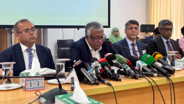 Foreign Secretary Asad Alam Siam speaks to reporters at a media briefing at the Ministry of Foreign Affairs in Dhaka on Saturday. Photo: UNB