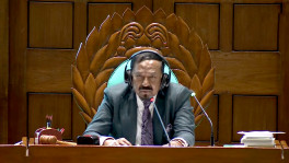 Speaker Hafiz Uddin Ahmad chaired today's (21 June) parliament session. Photo: Screengrab