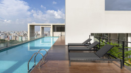 Synthetic rattan pool chairs make an excellent choice to be placed under the sun. Photo: Junaid Hasan Pranto 
