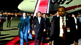Prime Minister Tarique Rahman was given a red carpet welcome when he arrived in China from Kuala Lumpur tonight. Photo: PMO