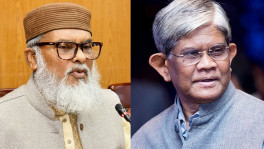 Collage of former religious affairs adviser AFM Khalid Hossain and former finance adviser Salehuddin Ahmed. Photo: Collected