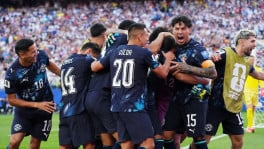 Soccer Football - FIFA World Cup 2026 - Round of 32 - Germany v Paraguay - Boston Stadium, Foxborough, Massachusetts, US - June 29, 2026 Paraguay's Gustavo Gomez and teammates celebrate winning the penalty shootout as Paraguay qualify for the round of 16 stage of the World Cup. Photo: Reuters