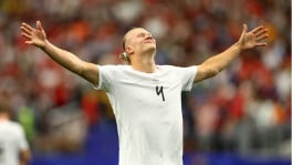 FIFA World Cup 2026 - Round of 32 - Ivory Coast v Norway - Dallas Stadium, Arlington, Texas, US - June 30, 2026 Norway's Erling Haaland celebrates scoring their second goal. Photo: REUTERS/Hannah Mckay