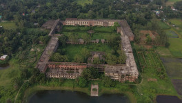 The abandoned Yunus Khan Cancer Medical College Hospital, spread across nearly 16 acres in Chauhat union, remains one of Bangladesh’s largest unfinished healthcare projects.Photo: Nasiruddin Furkan

