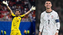 Collage of Cabo Verde GK Vozinha and Cristiano Ronaldo. Photo: Collected