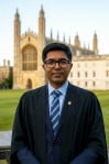 Mashrur poses in front of King’s College Chapel at the University of Cambridge, where he is pursuing an MPhil in Gender Studies. Photo: Courtesy