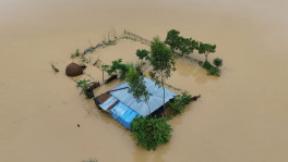 Thousands of houses submerged in Cox's Bazaar as flooding ravaged seven districts across Bangladesh. Photo: Mohammad Minhaj Uddin/TBS