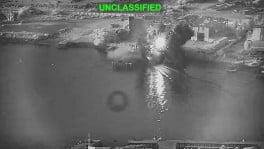 A US military handout image it says shows damage after a US surface drone hit an Iranian submarine and ship maintenance facility in Bandar Abbas, released July 13, 2026. Photo: US Central Command/Handout via REUTERS