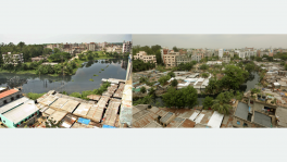 Rupnagar Canal in 2005 (left) and 2022 (right), showing how dense settlement has narrowed Dhaka’s waterways. Photos: Syed Zakir Hossain.