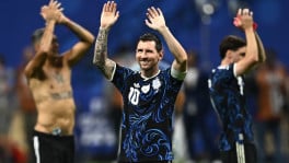 Soccer Football - FIFA World Cup 2026 - Semi Final - England v Argentina - Atlanta Stadium, Atlanta, Georgia, U.S. - July 15, 2026 Argentina's Lionel Messi celebrates after the match. Photo: REUTERS