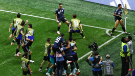 Argentina's Lautaro Martínez celebrates scoring their second goal in Fifa World Cup semi-final match against England at  Atlanta Stadium, Atlanta, Georgia, US on 15 July 2026. Photo: REUTERS/Lee Smith


