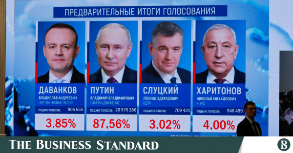 Putin wins Russia election in landslide with no serious competition